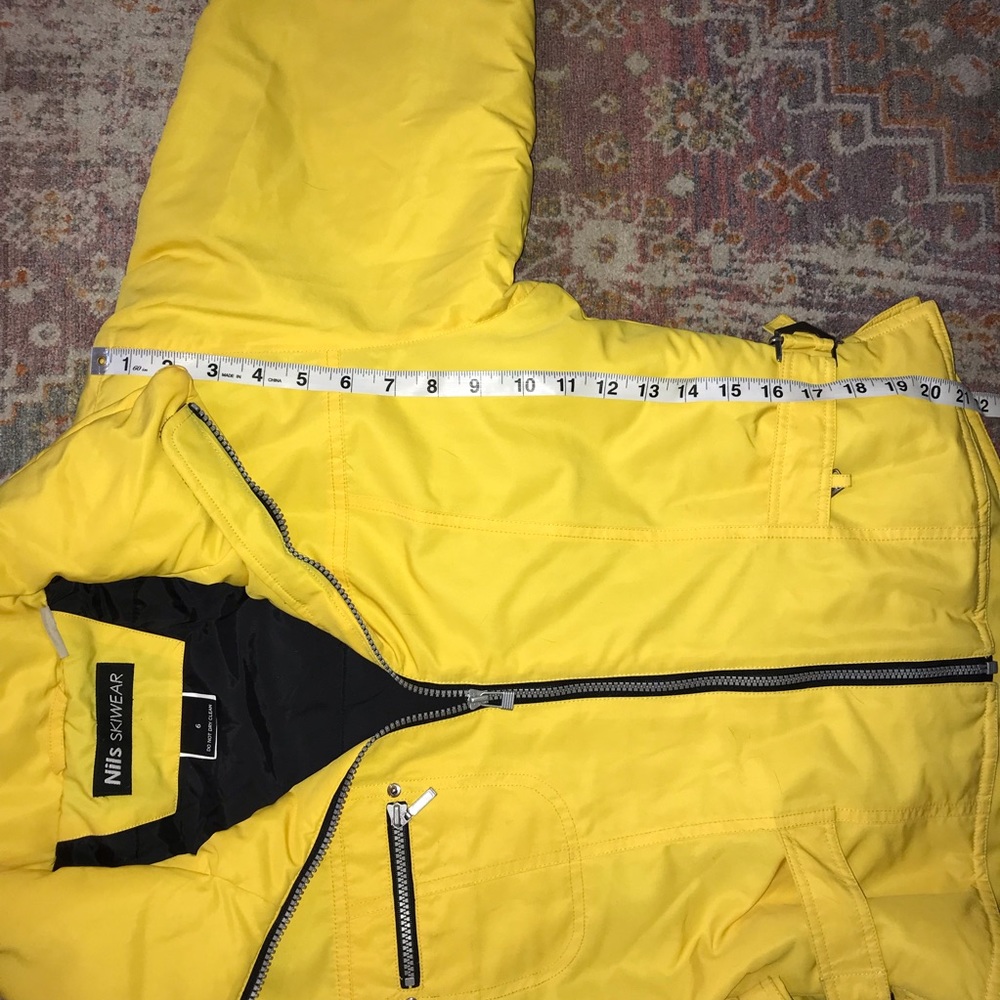NILS Skiwear Bright Yellow Zipper Jacket Womens Size 6 - Picture 7 of 12